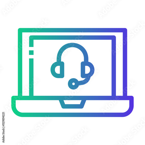 assistance Line Gradient Icon