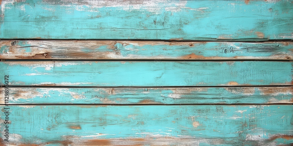 Close-Up of Weathered Turquoise Wood Planks Showcasing Rustic Charm and Textured Beauty in Natural Light Close-Up of Weathered Turquoise Wood Planks Showcasing Rustic Charm and Textured Beauty in Natural Light