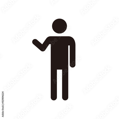 案内知る人のピクトグラムアイコン