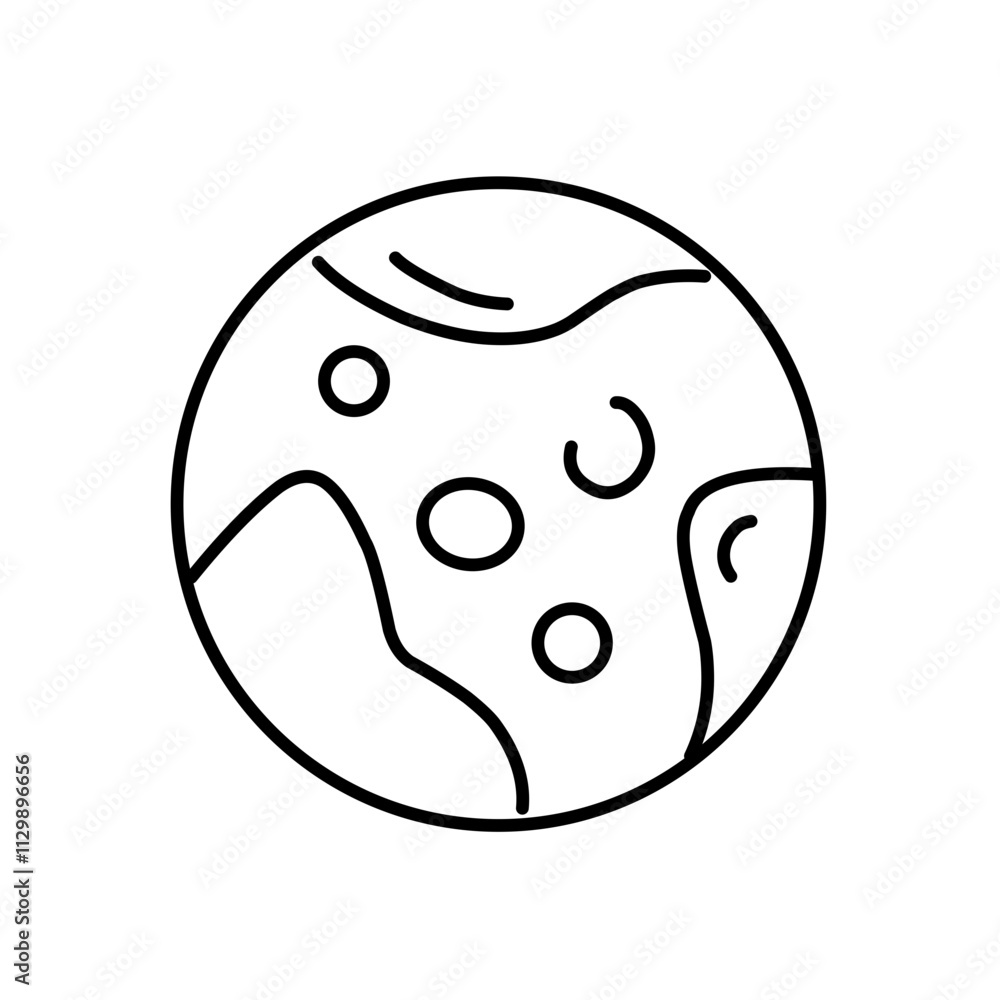 Obraz premium Planet line icon