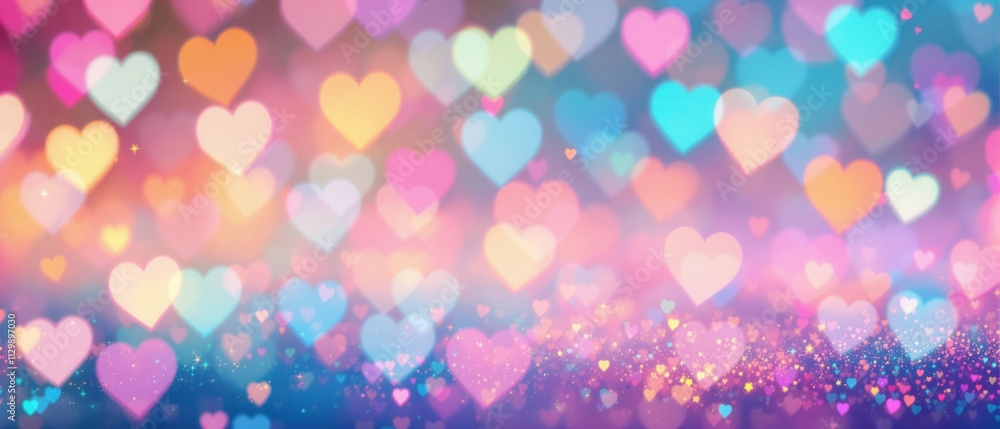 Beautiful abstract hearts banner background Beautiful abstract hearts banner background