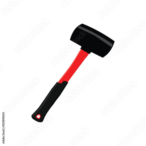 Isolated hammer vector illustration. This vector icon features clean lines and simple details, ideal for construction or engineering projects photo