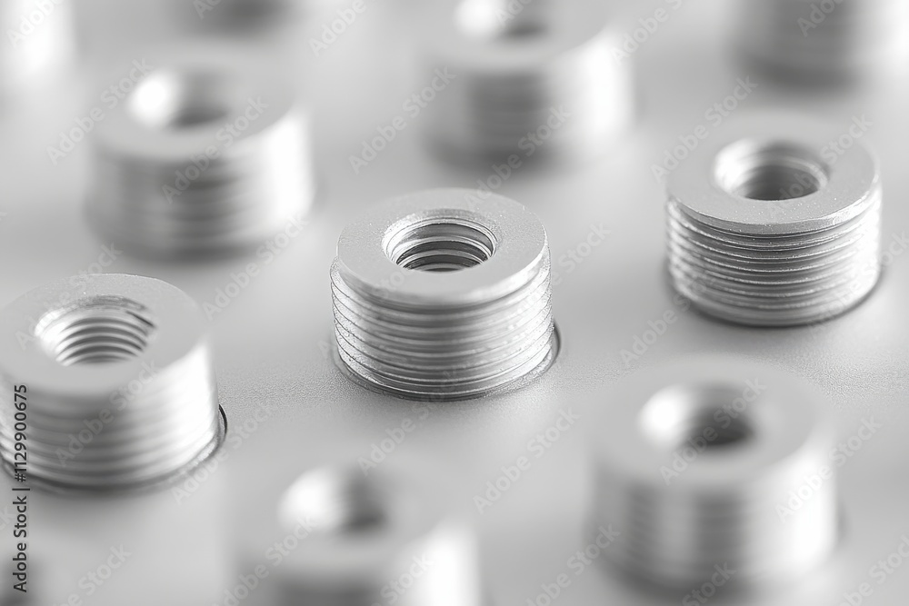 Disassembled Phone Screws on White Backdrop Disassembled Phone Screws on White Backdrop