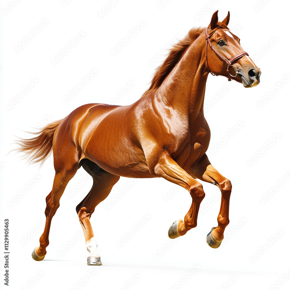 running brown horse with shiny coat, showcasing its strength and grace running brown horse with shiny coat, showcasing its strength and grace