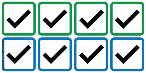 Check mark icon. Check mark vector icon. Tick mark Illustration. Approval check icon. Vector illustration