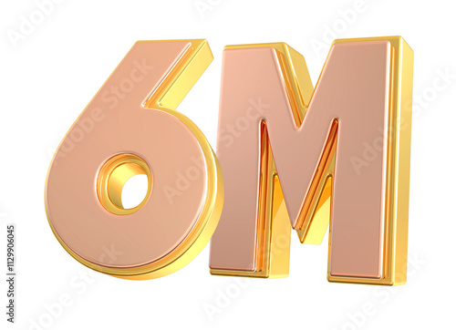 6M Follow Gold Number  photo