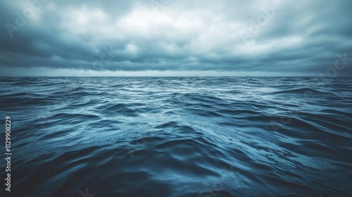 Dark and Stormy Seascape: A Dramatic Ocean View Under a Menacing Sky