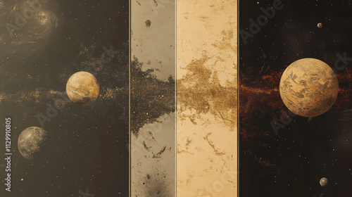 A segmented space map showing distinct zones for research, exploration, and tourism across the solar system.