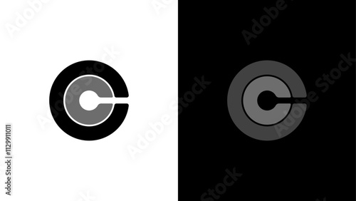 Clean Double C Geometric Circle Logo
