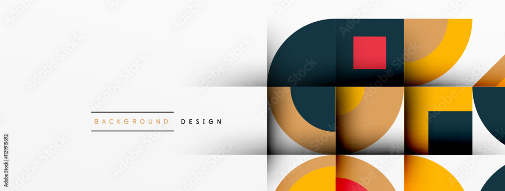 Geometric design abstract background - circles squares Geometric design abstract background - circles squares