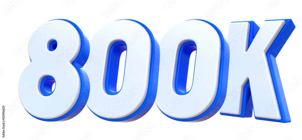 800K Follow Blue Number 800K Follow Blue Number
