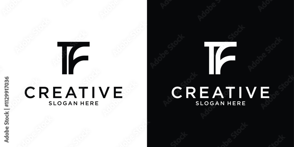 TF or FT initial letter logo design vector TF or FT initial letter logo design vector
