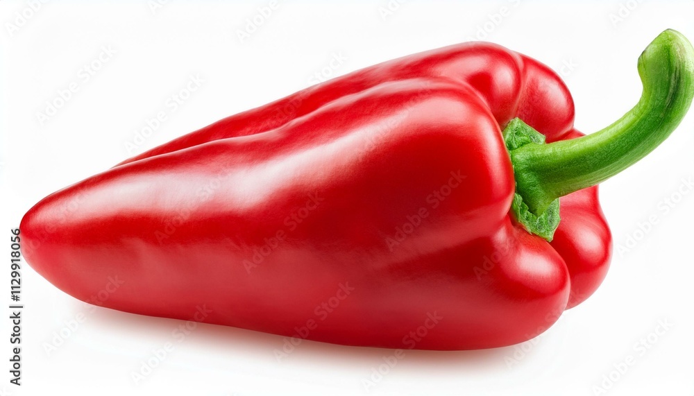 Glossy Red Pepper Macro View Glossy Red Pepper Macro View