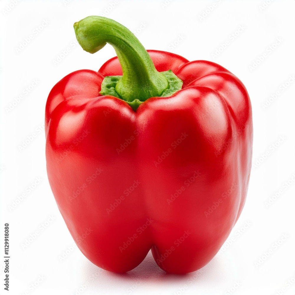 Glossy Red Pepper Macro View Glossy Red Pepper Macro View
