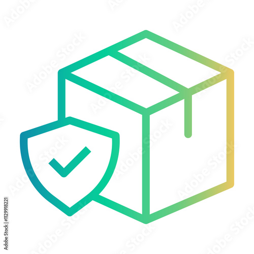 shipping insurance Line Gradient Icon