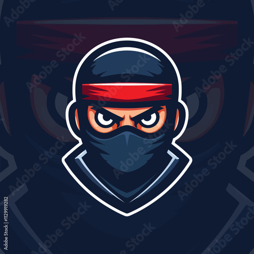 Ninja mascot logo design. photo