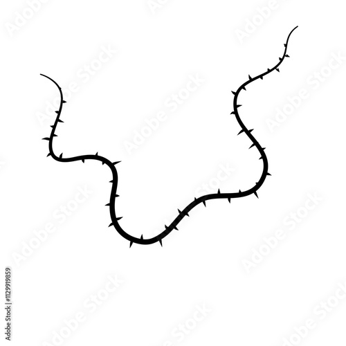 thorny plant stem vector