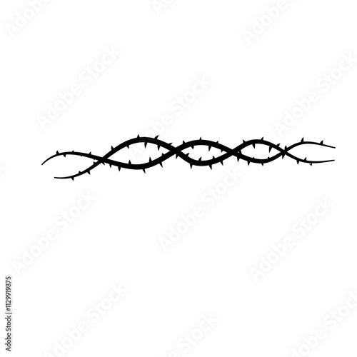 thorny plant stem vector