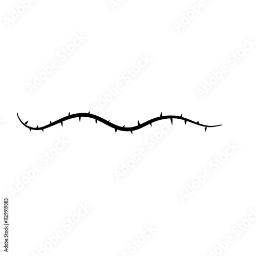 thorny plant stem vector