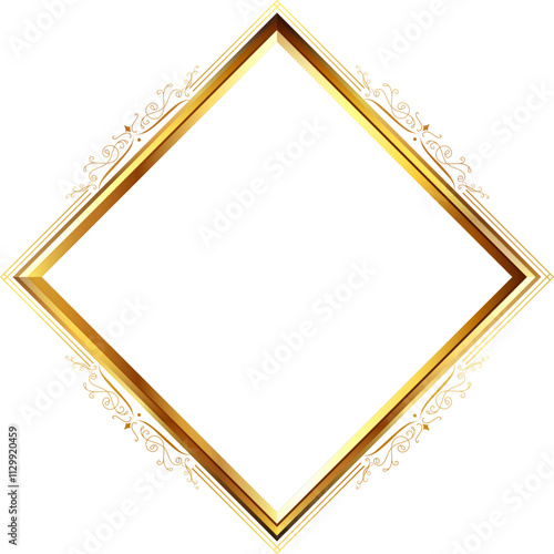 Gold diamond frame