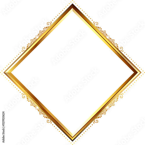 Gold diamond frame