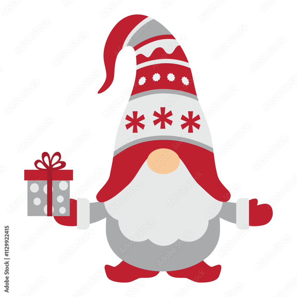 Christmas gnome vector cartoon illustration Christmas gnome vector cartoon illustration