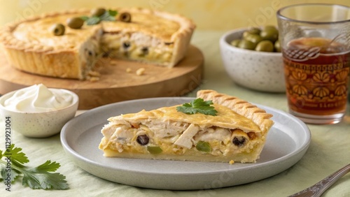 Close-Up of Empanada Showing Flaky Layers and Delicious Filling