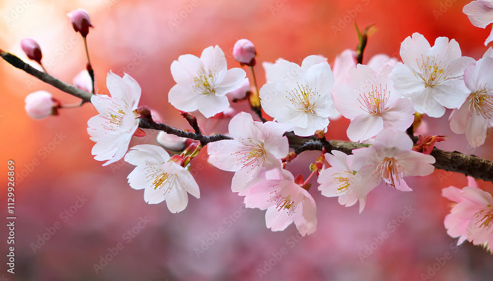 Pink cherry blossoms bloom gracefully against a clear blue sky, a breathtaking sight of nature's beauty Pink cherry blossoms bloom gracefully against a clear blue sky, a breathtaking sight of nature's beauty