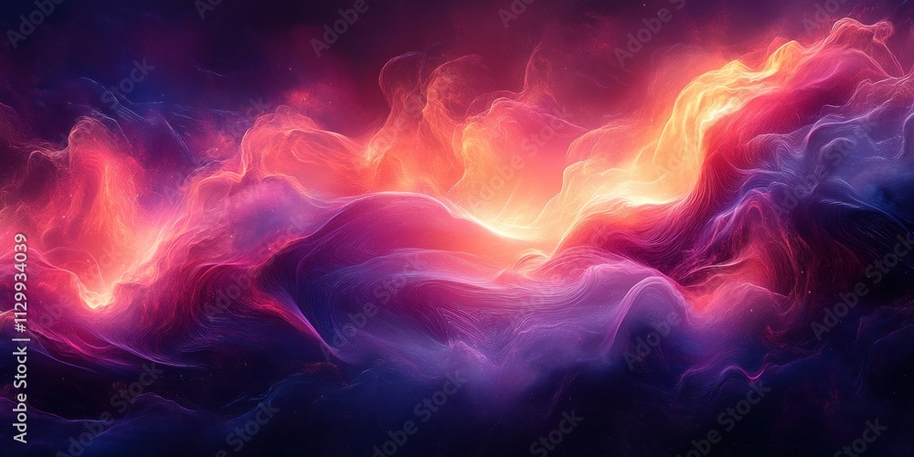 Fototapeta premium Abstract Gradient Design Deep Pink Dark Purple Background Smooth Texture Light Effect Vibrant Colourful Banner