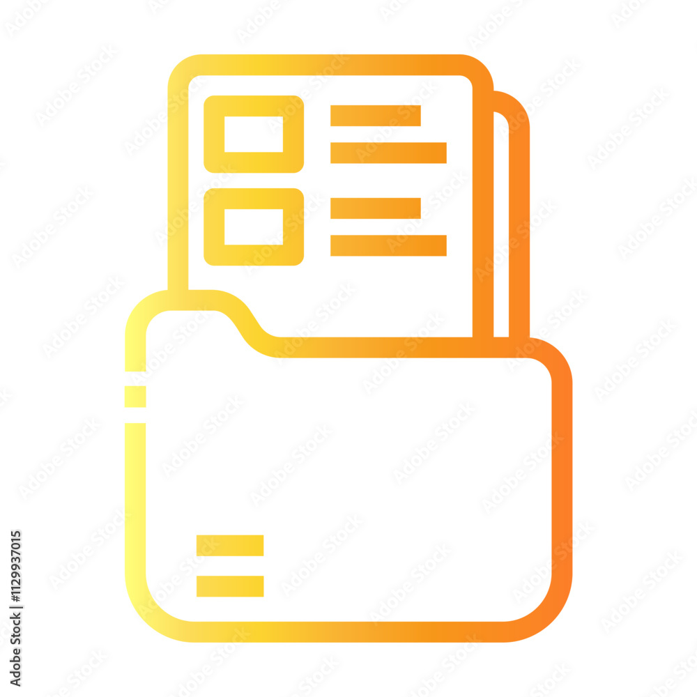 file storage Line Gradient Icon file storage Line Gradient Icon