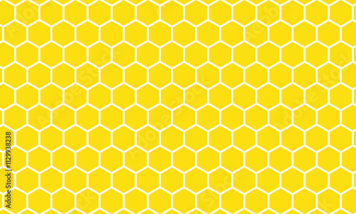 abstract simple yellow honeycomb pattern can be used background.