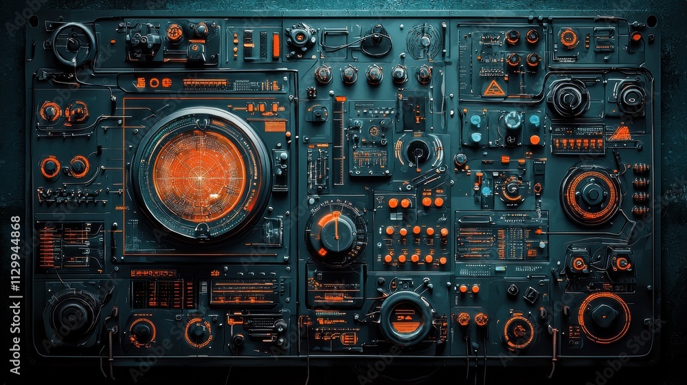 Monitoring signals from the standard a futuristic control panel in a high-tech environment for enhanced signal analysis Monitoring signals from the standard a futuristic control panel in a high-tech environment for enhanced signal analysis