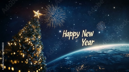 Wallpaper Mural 非現実的で夢のような幻想的な世界_クリスマスツリーと新年のお祝い Torontodigital.ca