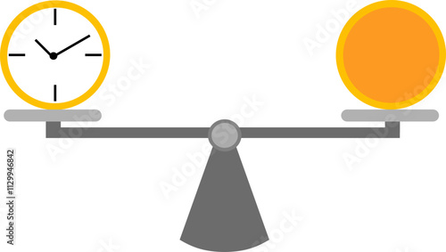 Balancing Time and Money Illustration