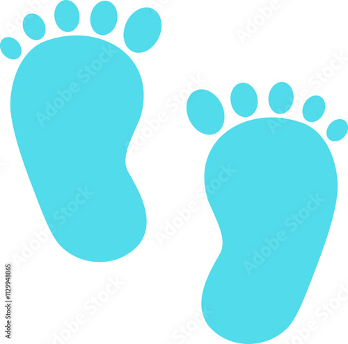Cute Baby Footprints Graphic Design