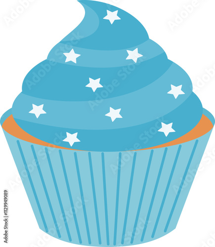 Colorful Cupcake Illustration