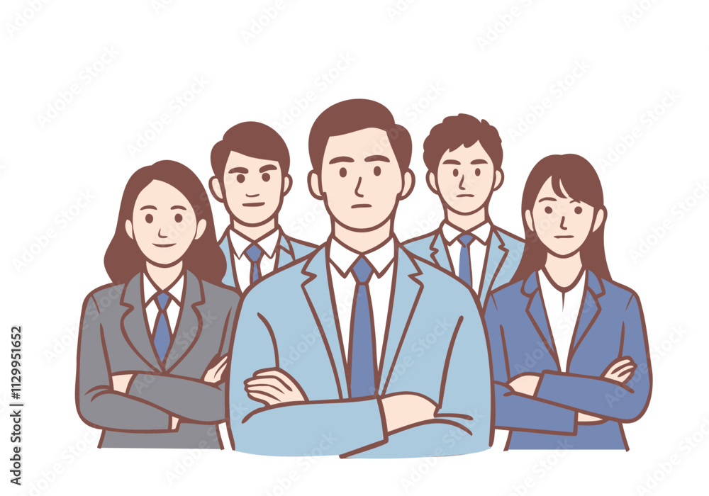 Young men and women, businessmen make an important decision for the company. Hand drawn style vector design illustrations.
Young men and women, businessmen make an important decision for the company. Hand drawn style vector design illustrations.