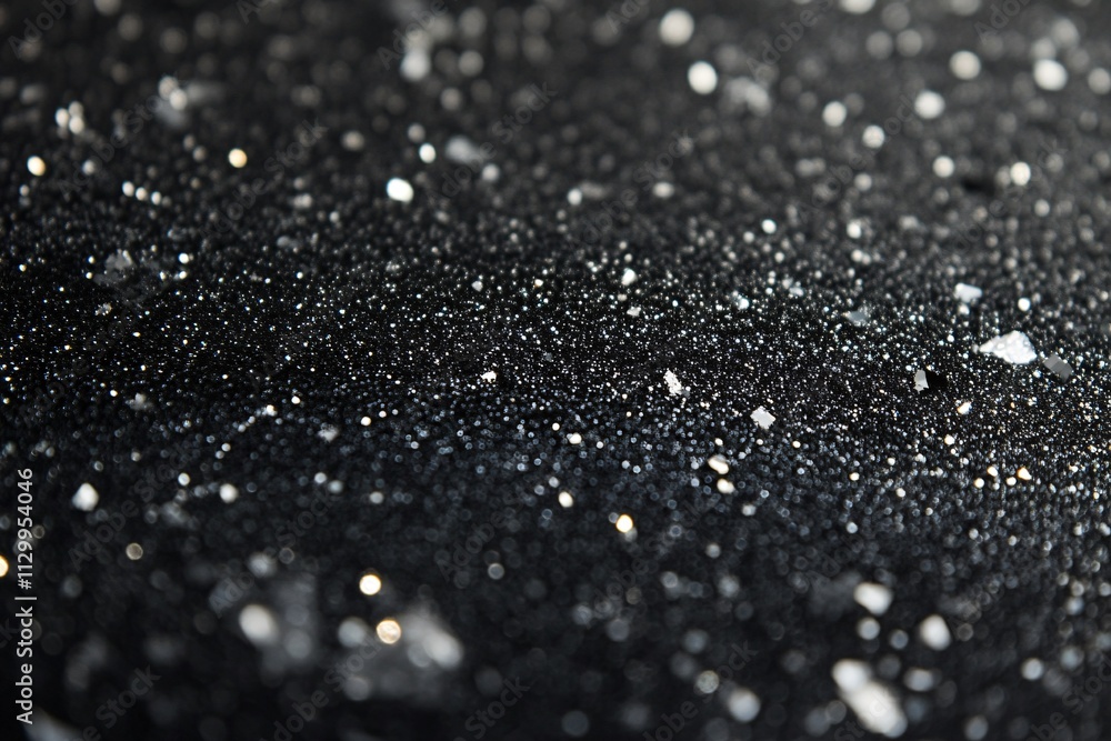 Sparkling Black Background with Glittering Particles and Texture Sparkling Black Background with Glittering Particles and Texture