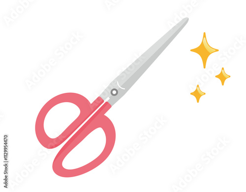 可愛いハサミのイラスト　はさみのアイコン