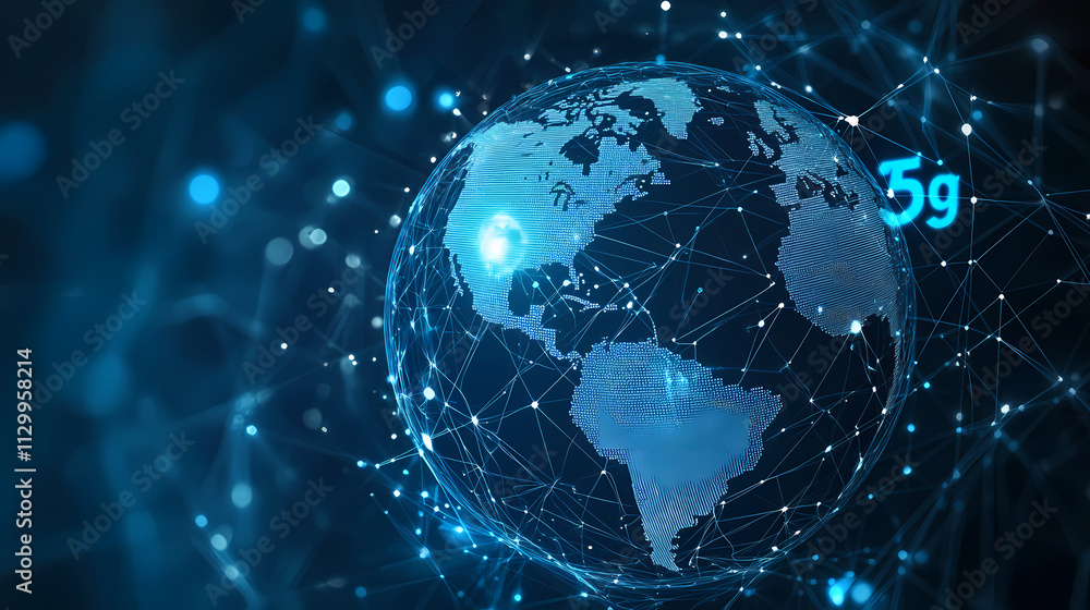 Global wireless network standard, with earth and text representing mobile internet connectivity. Omnipresent. Illustration Global wireless network standard, with earth and text representing mobile internet connectivity. Omnipresent. Illustration