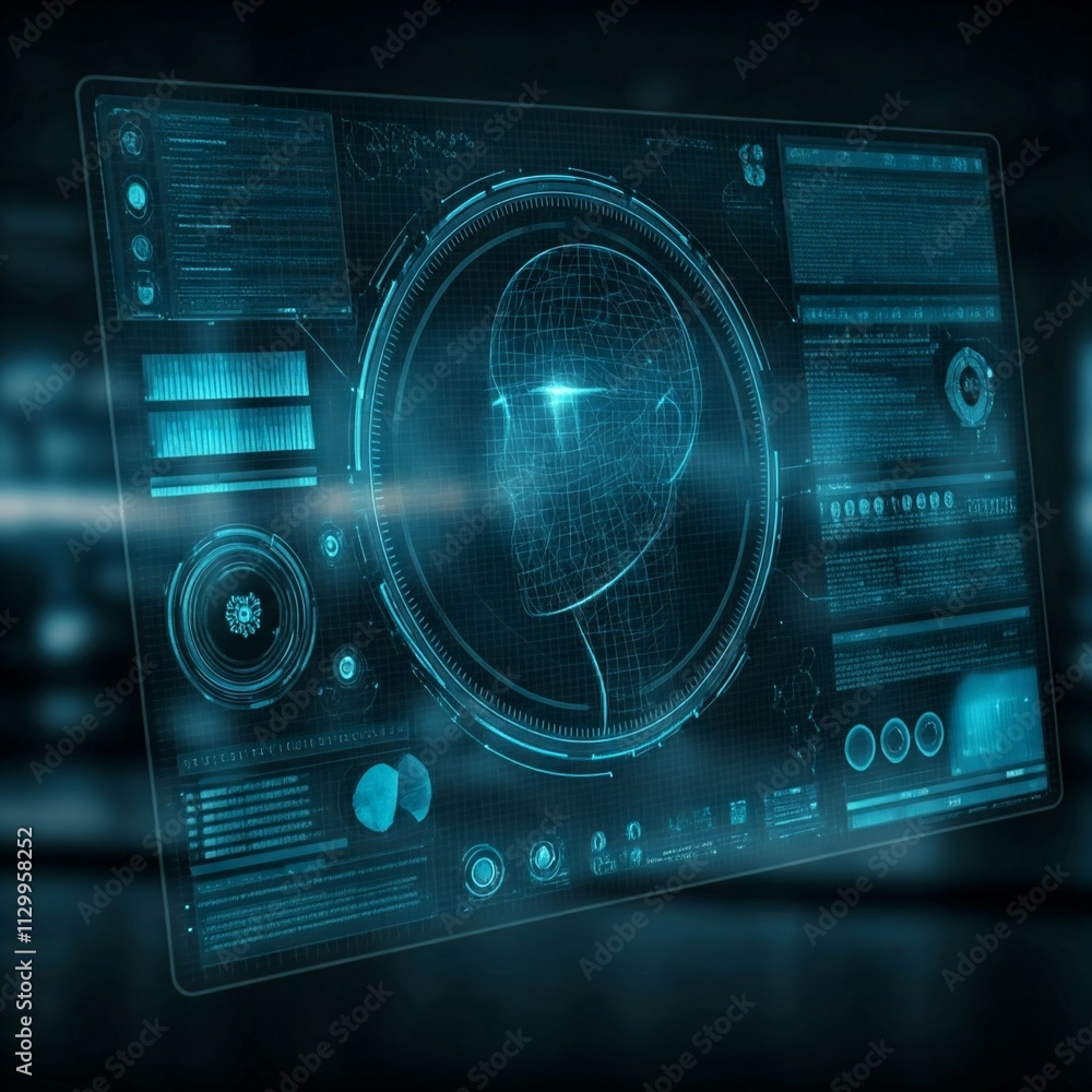 Fototapeta premium digital data Ai