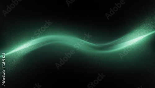 Gradient Background Abstract Design Emerald Green to Black Glowing Light Texture Minimalist Banner Header Copy Space