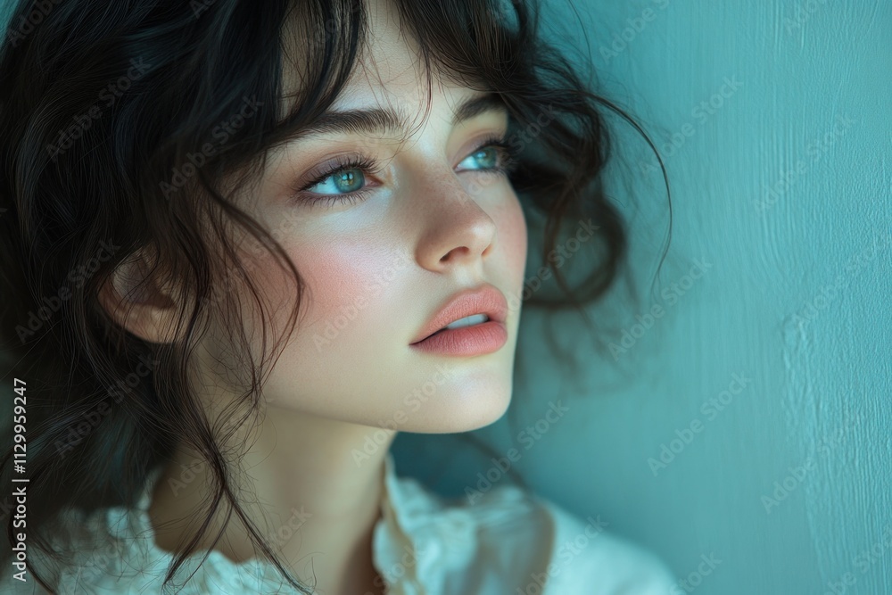 Beautiful young asian woman with fresh clean skin on soft beige background natural beauty skincare facial treatment Beautiful young asian woman with fresh clean skin on soft beige background natural beauty skincare facial treatment