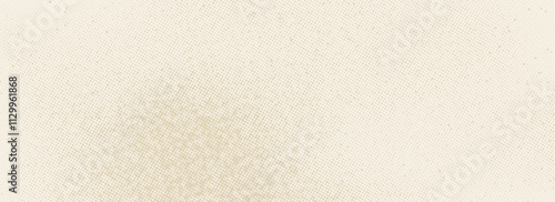 Retro beige halftone paper texture. Vintage craft ecru wallpaper with speckles, flecks, particles. Natural cream grunge grain background. Eggshell dotted and specked canvas backdrop. Vector overlay