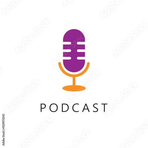 podcast logo vector symbol