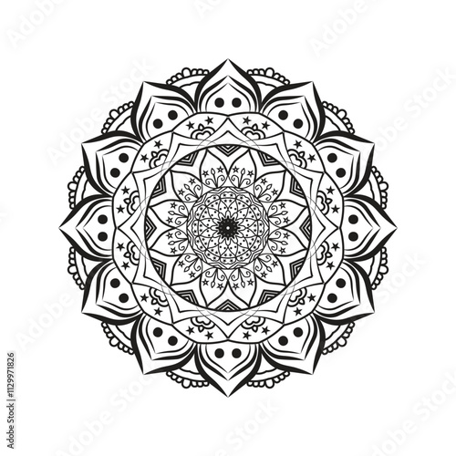 Very easy amp simple mandala design with black ampwhite