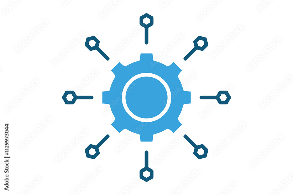 Microservices icon. solid icon style. icon related to IT. IT architecture elements vector illustration Microservices icon. solid icon style. icon related to IT. IT architecture elements vector illustration