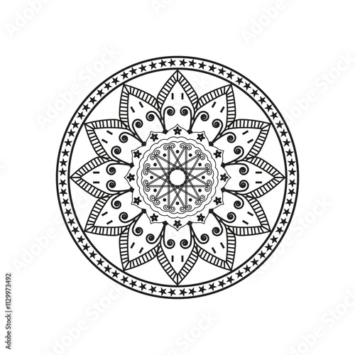 Very easy amp simple mandala design with black ampwhite
