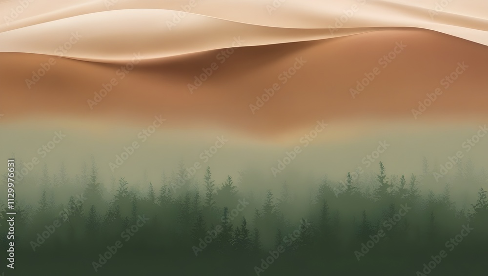 Obraz premium AI GENERATE, A gradient with subtle earth tones, transitioning from sandy beige to forest green.