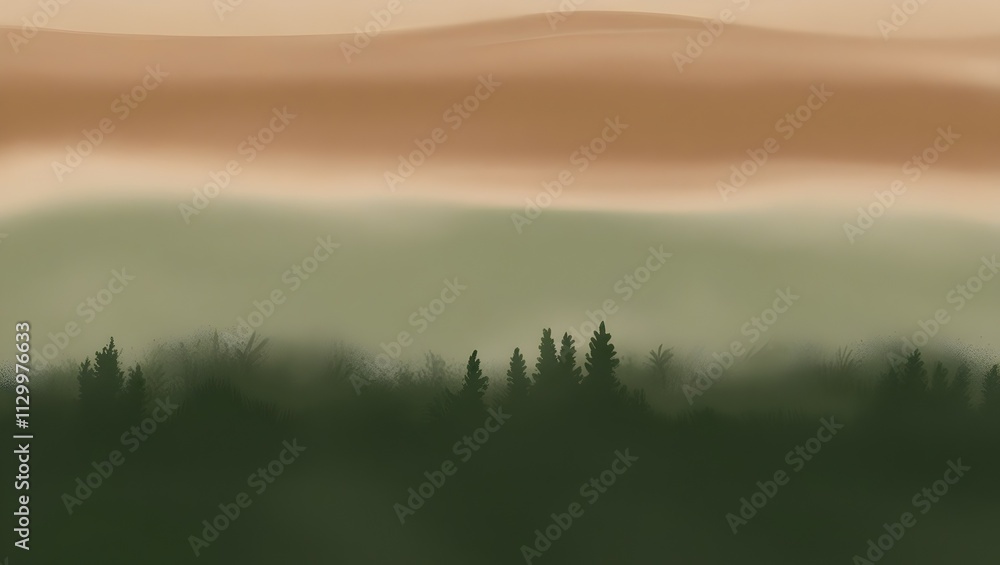 Fototapeta premium AI GENERATE, A gradient with subtle earth tones, transitioning from sandy beige to forest green.